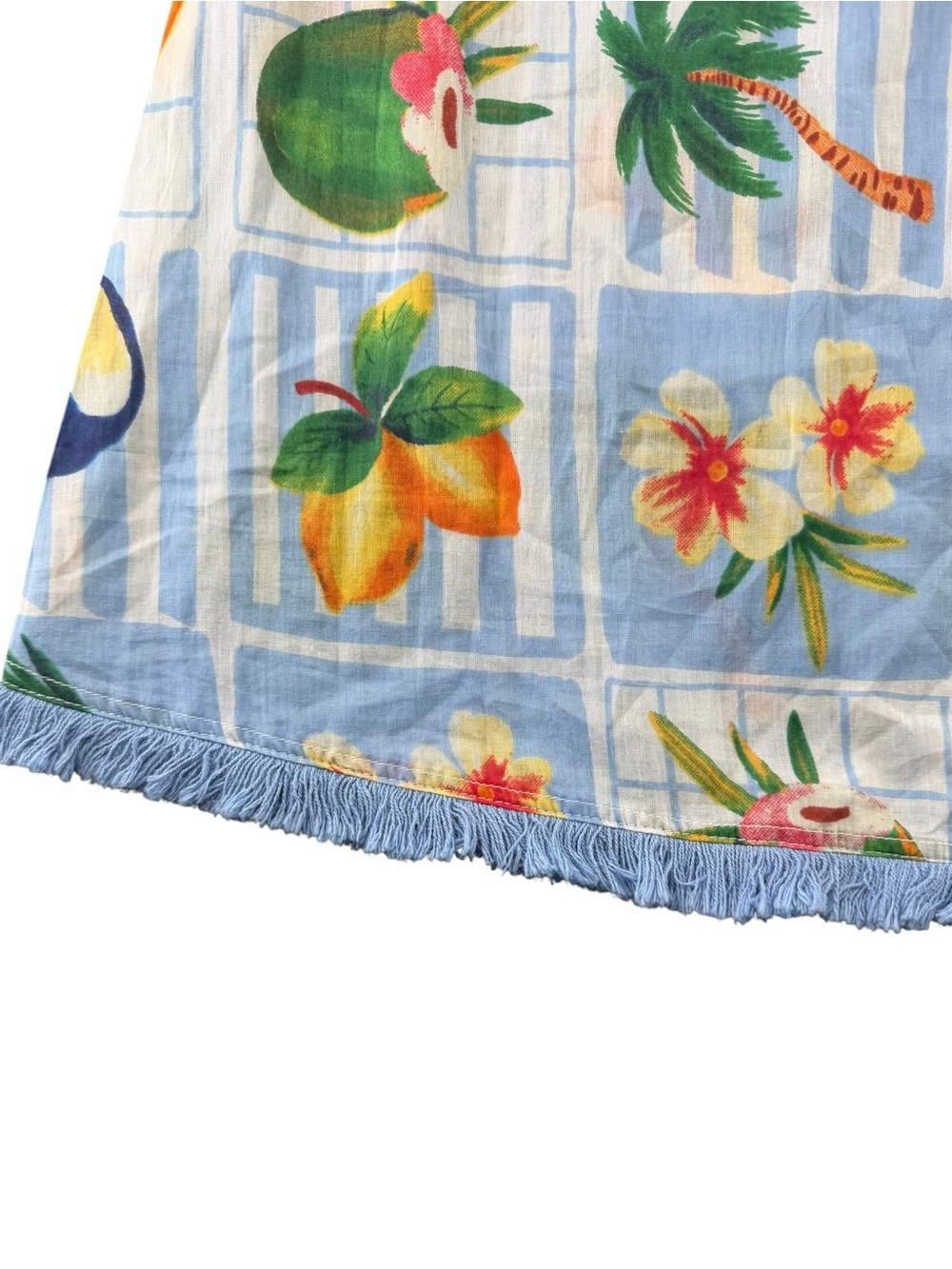 Beach Cover-up True Destinations Resort Wear Tropical Print 100% Cotton Size: M - Picture 5 of 16